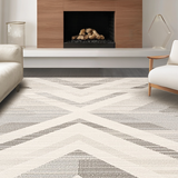 Ultra Soft Area Rug, Non Slip, Stain Resistant, Washable Area Rugs for Living Room, Bedroom, Rustic Natural Fiber Inspired Design(Gray)