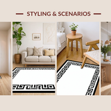 Elegant Monochrome Geometric Borders(Black)