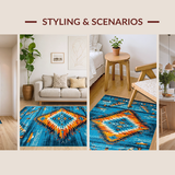 Eclectic Distressed Ethnic Appeal(Blue)