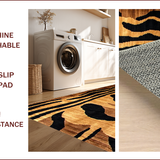 Ultra Soft Area Rug, Non Slip, Stain Resistant, Washable Area Rugs for Living Room, Bedroom, Bold Earthy Tiger Print(Brown)