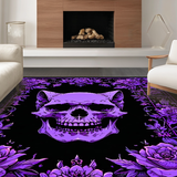 Ultra Soft Area Rug, Non Slip, Stain Resistant, Washable Area Rugs for Living Room, Bedroom, Gothic Occult Themed Decor(Purple)