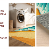 Ultra Soft Area Rug, Non Slip, Stain Resistant, Washable Area Rugs for Living Room, Bedroom, Funny Coir Door Mat for Beach House Decor(Blue)