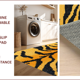 Ultra Soft Area Rug, Non Slip, Stain Resistant, Washable Area Rugs for Living Room, Bedroom, Chic Leopard Skin Plush Living Room(Orange)