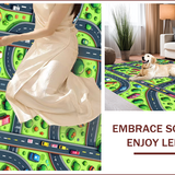 Ultra Soft Area Rug, Non Slip, Stain Resistant, Washable Area Rugs for Living Room, Bedroom, Multi Color Educational Play Area Activity Rug(Green)