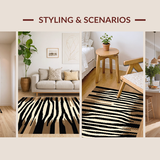 Ultra Soft Area Rug, Non Slip, Stain Resistant, Washable Area Rugs for Living Room, Bedroom, Dynamic Urban Jungle Pattern(Brown)