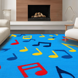 Ultra Soft Area Rug, Non Slip, Stain Resistant, Washable Area Rugs for Living Room, Bedroom, Bright Tonic Visual Ensemble(Blue)