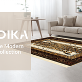 Ultra Soft Area Rug, Non Slip, Stain Resistant, Washable Area Rugs for Living Room, Bedroom, Sophisticated Wild Animal Motif(Brown)