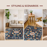 Stylish Non Slip Ogee Texture(Blue)