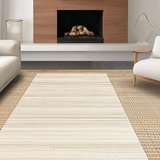 Ultra Soft Area Rug, Non Slip, Stain Resistant, Washable Area Rugs for Living Room, Bedroom, Distinctive Cozy Natural Design(Beige)