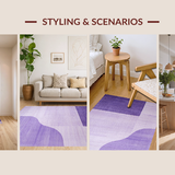 Ultra Soft Area Rug, Non Slip, Stain Resistant, Washable Area Rugs for Living Room, Bedroom, Trendy Solid Color Minimalism(Purple)