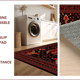 Ultra Soft Area Rug, Non Slip, Stain Resistant, Washable Area Rugs for Living Room, Bedroom, Colorful Dragon Fantasy Aesthetic(Red)