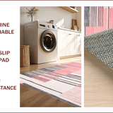 Trendy Textured Modern Stripes(Pink)