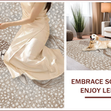 Ultra Soft Area Rug, Non Slip, Stain Resistant, Washable Area Rugs for Living Room, Bedroom, Animal Pattern Neutral Bedroom Medium Pile Rug(Beige)