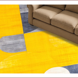 Ultra Soft Area Rug, Non Slip, Stain Resistant, Washable Area Rugs for Living Room, Bedroom, Modern Abstract Yellow Aesthetic Vibe(Yellow)
