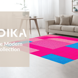 Ultra Soft Area Rug, Non Slip, Stain Resistant, Washable Area Rugs for Living Room, Bedroom, Delightful Modern Trellis Blossom(Pink)