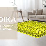 Ultra Soft Area Rug, Non Slip, Stain Resistant, Washable Area Rugs for Living Room, Bedroom, Nature-Inspired Minimalist Pattern(Yellow)