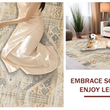 Transitional Abstract Vintage Elements(Beige)