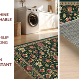 Elegant Dark Green Botanical Print(Green)