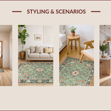 Sage Green Rustic Medallion Delight(Green)
