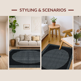 Contemporary Circular Elegant Design(Black)