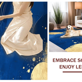 Chic Modern Color Block Motif(Blue)