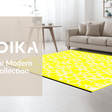Ultra Soft Area Rug, Non Slip, Stain Resistant, Washable Area Rugs for Living Room, Bedroom, Whimsical Wave-Inspired Decor(Yellow)