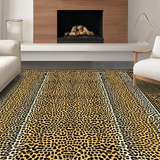 Ultra Soft Area Rug, Non Slip, Stain Resistant, Washable Area Rugs for Living Room, Bedroom, Contemporary Cozy Safari Design(Beige)