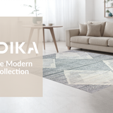 Ultra Soft Area Rug, Non Slip, Stain Resistant, Washable Area Rugs for Living Room, Bedroom, Rustic Textured Grey Lattice Style(Gray)