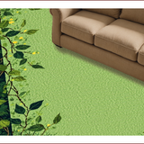 Ultra Soft Area Rug, Non Slip, Stain Resistant, Washable Area Rugs for Living Room, Bedroom, Cottagecore Leafy Textured Aesthetic(Green)