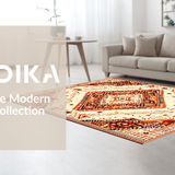 Ultra Soft Area Rug, Non Slip, Stain Resistant, Washable Area Rugs for Living Room, Bedroom, Rustic Ethnic Patterned Elegance(Beige)