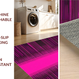 Ultra Soft Area Rug, Non Slip, Stain Resistant, Washable Area Rugs for Living Room, Bedroom, Eclectic Colorful Zebra Artwork(Pink)