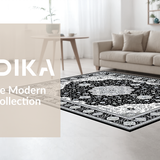 Chic Distressed Geometric Arrangement(Black)