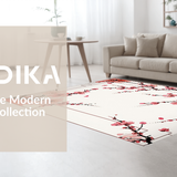 Ultra Soft Area Rug, Non Slip, Stain Resistant, Washable Area Rugs for Living Room, Bedroom, Transitional Abstract Floral Statement(Pink)