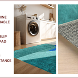 Ultra Soft Area Rug, Non Slip, Stain Resistant, Washable Area Rugs for Living Room, Bedroom, Modern Abstract Stain Resistant Living Room(Blue) - ODIKA