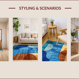 Ultra Soft Area Rug, Non Slip, Stain Resistant, Washable Area Rugs for Living Room, Bedroom, Artistic Hole Design Bedroom Plush Area Rug(Blue)