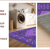 Ultra Soft Area Rug, Non Slip, Stain Resistant, Washable Area Rugs for Living Room, Bedroom, Boho Purple Low-Pile Living Room Rug(Purple)