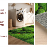 Ultra Soft Area Rug, Non Slip, Stain Resistant, Washable Area Rugs for Living Room, Bedroom, 3D Vibrant Moss Laundry Room Non-Slip Rug(Green)