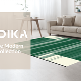 Stylish Geometric White and Green(Green)