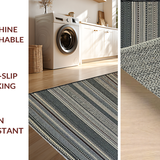 Ultra Soft Area Rug, Non Slip, Stain Resistant, Washable Area Rugs for Living Room, Bedroom, Artistic Ogee Patterned Accent(Gray)