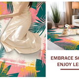 Ultra Soft Area Rug, Non Slip, Stain Resistant, Washable Area Rugs for Living Room, Bedroom, Colorful Abstract Boho Tapestry(Pink)