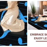 Ultra Soft Area Rug, Non Slip, Stain Resistant, Washable Area Rugs for Living Room, Bedroom, Vibrant Abstract Music Composition(Blue)