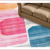 Ultra Soft Area Rug, Non Slip, Stain Resistant, Washable Area Rugs for Living Room, Bedroom, Chic Modern Soft Pastel Design(Pink)