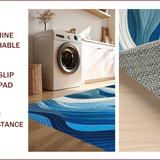 Ultra Soft Area Rug, Non Slip, Stain Resistant, Washable Area Rugs for Living Room, Bedroom, Soft Contemporary Grey Blue Dining Room Carpet(Gray)