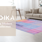 Ultra Soft Area Rug, Non Slip, Stain Resistant, Washable Area Rugs for Living Room, Bedroom, Whimsical Pastel Abstract Design(Purple)