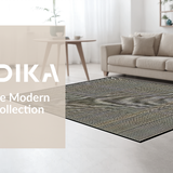 Ultra Soft Area Rug, Non Slip, Stain Resistant, Washable Area Rugs for Living Room, Bedroom, Rustic Neutral Diamond Patterning(Beige)