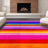 Ultra Soft Area Rug, Non Slip, Stain Resistant, Washable Area Rugs for Living Room, Bedroom, Vibrant Gradient Coastal Style(Purple)