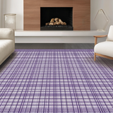 Ultra Soft Area Rug, Non Slip, Stain Resistant, Washable Area Rugs for Living Room, Bedroom, Chic Purple Trellis Motif(Purple)