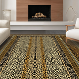 Ultra Soft Area Rug, Non Slip, Stain Resistant, Washable Area Rugs for Living Room, Bedroom, Elegant Animal Print Aesthetic(Beige)