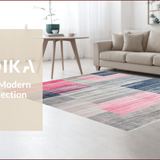 Contemporary Abstract Geometric Fusion(Pink)