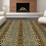 Ultra Soft Area Rug, Non Slip, Stain Resistant, Washable Area Rugs for Living Room, Bedroom, Sophisticated Modern Cheetah Style(Beige)
